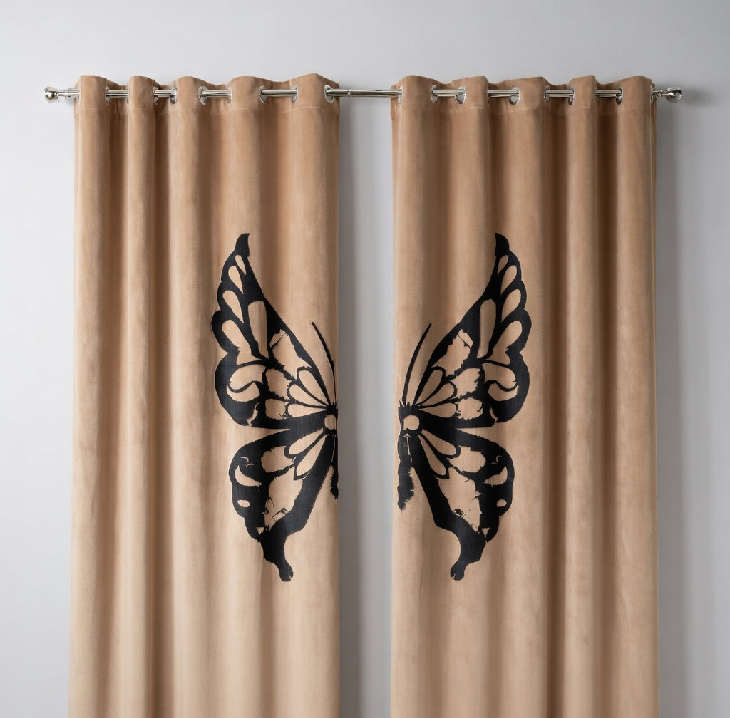 Butterfly Velvet Curtains