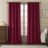Royal red velvet curtains for bedroom and living room