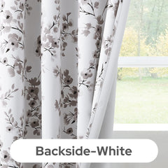 Grey Floral Curtains – Premium Velvet Printed Curtains | INTERIORFITS