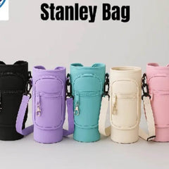 40oz Tumbler Pouch Sleeve for Stanley Cup – Multi-Color Water Bottle Holder with Zipper Pocket | Portable Travel Cup Bag for Men & Women