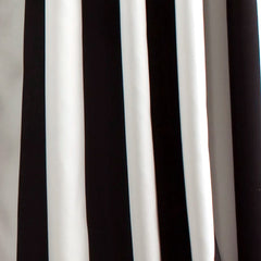 Black & White Vertical Striped Curtains – Modern Velvet Curtains | INTERIORFITS