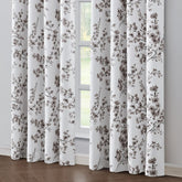 Grey floral blackout curtains for living room and bedroom