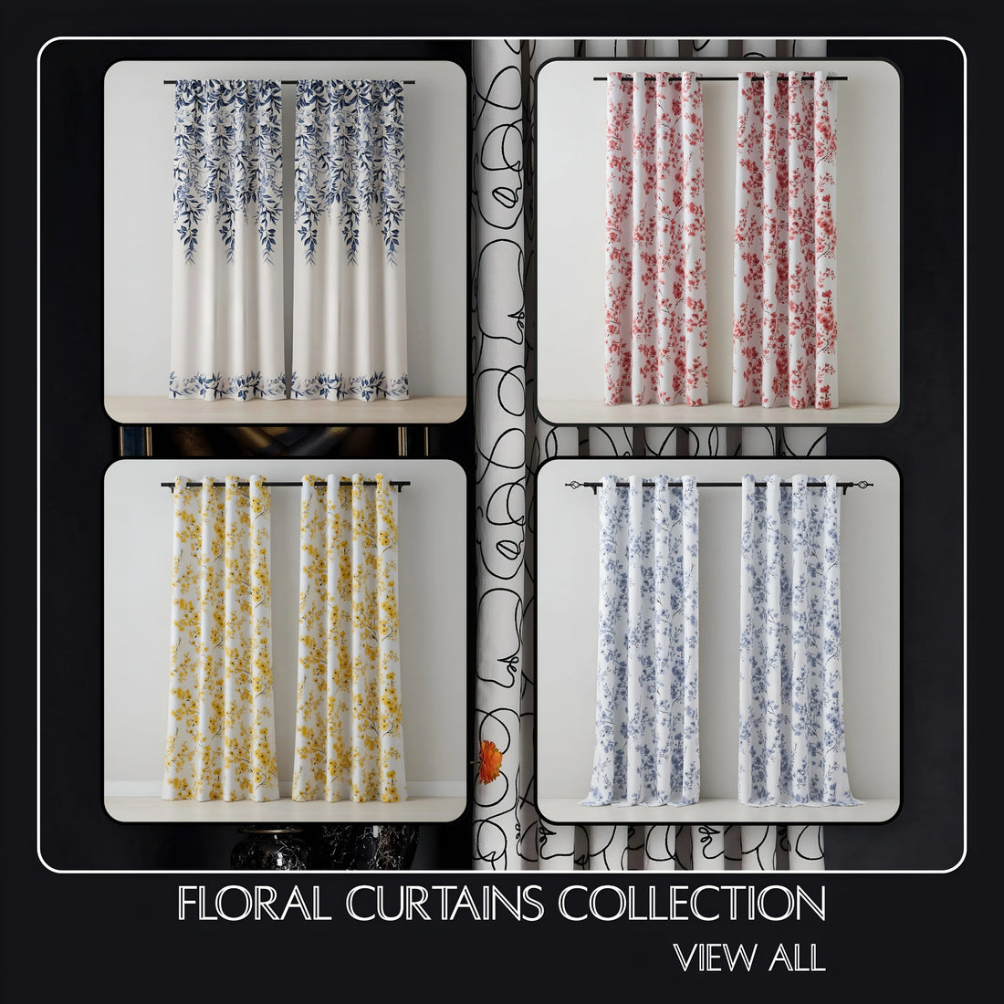 Floral Curtains 