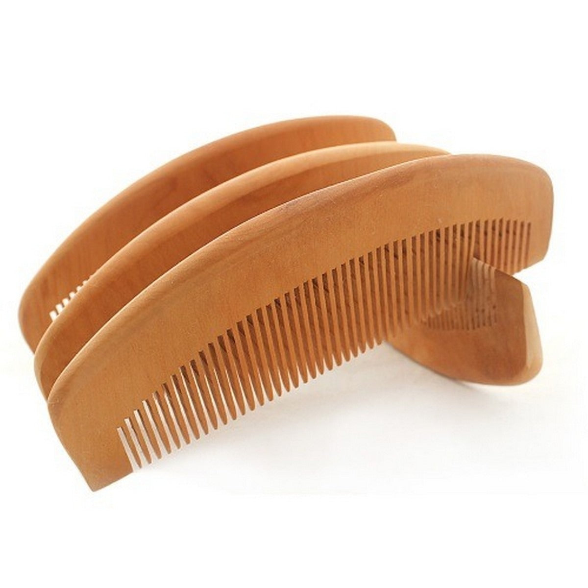 Wooden comb reducing frizz and breakage
