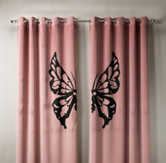 Butterfly Velvet Curtains – Velvet Curtains Pakistan for Living Room & Bedroom | INTERIORFITS (Black, Golden, Green, Pink)