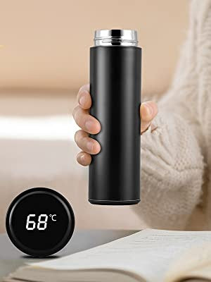 Smart LED Temperature Water Bottle 500ml – Stainless Steel Vacuum Insulated Thermos | Hot & Cold Digital Display Flask