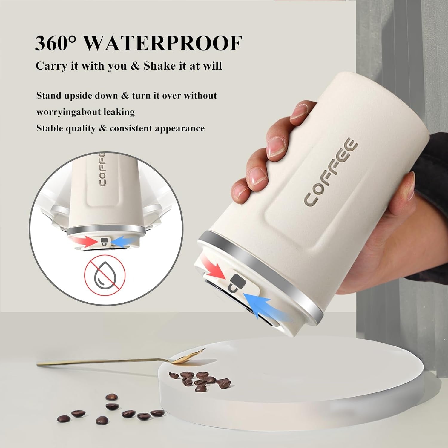 510ml Heat Preservation Coffee Mug – Insulated Stainless Steel Travel Mug with Lid | INTERIORFITS