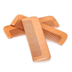 Straight wooden comb for scalp massage