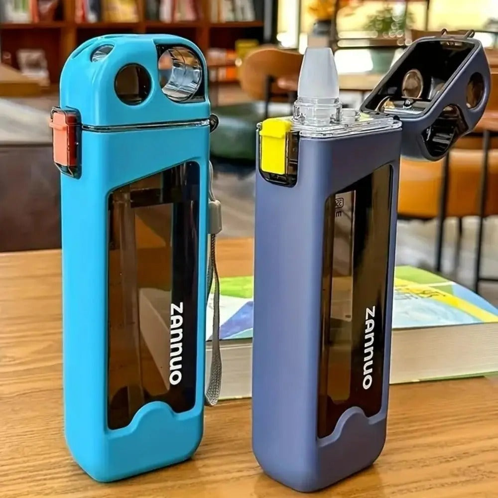 750ml Imported Water Bottle – Reusable Leakproof Bottle in Pink, Blue, Navy Blue & White | INTERIORFITS