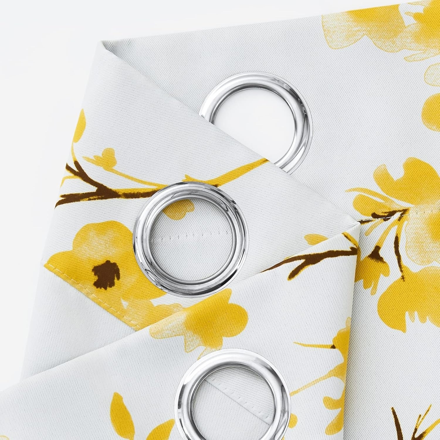 Yellow Floral Curtains – Premium Velvet Printed Curtains | INTERIORFITS