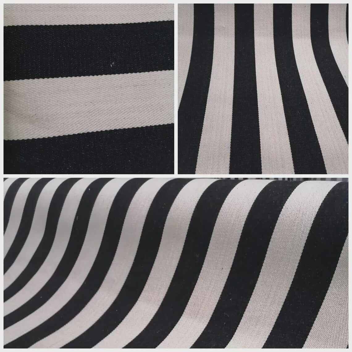 Black & Beige Vertical Striped Curtains – Premium Velvet Curtains | INTERIORFITS