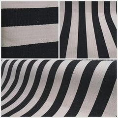 Black & Beige Vertical Striped Curtains – Premium Velvet Curtains | INTERIORFITS