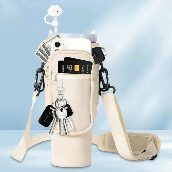 40oz Tumbler Pouch Sleeve for Stanley Cup – Multi-Color Water Bottle Holder with Zipper Pocket | Portable Travel Cup Bag for Men & Women