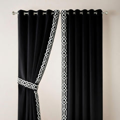 Inner Elegance Velvet Curtains – Velvet Curtains Pakistan for Living Room & Bedroom | INTERIORFITS (Black, Golden, Green, Pink)