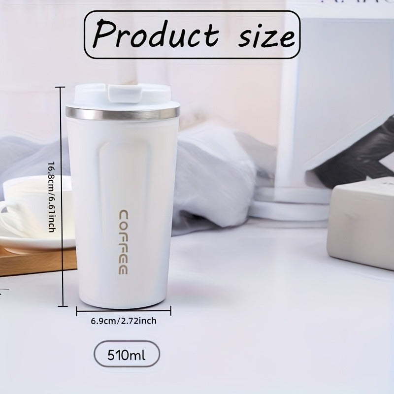 510ml Heat Preservation Coffee Mug – Insulated Stainless Steel Travel Mug with Lid | INTERIORFITS
