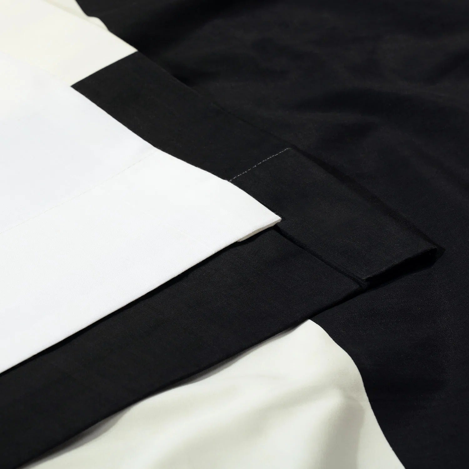Black & White Horizontal Striped Curtains – Modern Velvet Curtains | INTERIORFITS