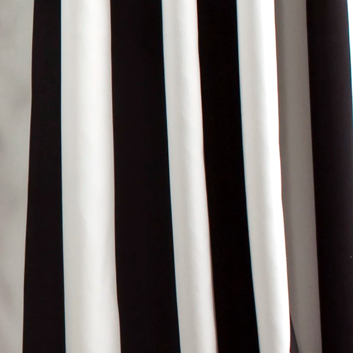 Black & White Vertical Striped Curtains – Modern Velvet Curtains | INTERIORFITS