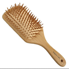 Bamboo Hair Wood Brush with Wooden Bristles – Anti-Static Scalp Massage Hair Brush for Hair Growth | INTERIORFITS
