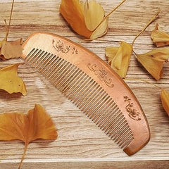 Natural wooden comb for smooth detangling