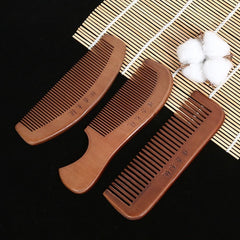 Eco-friendly peach wood comb set of three