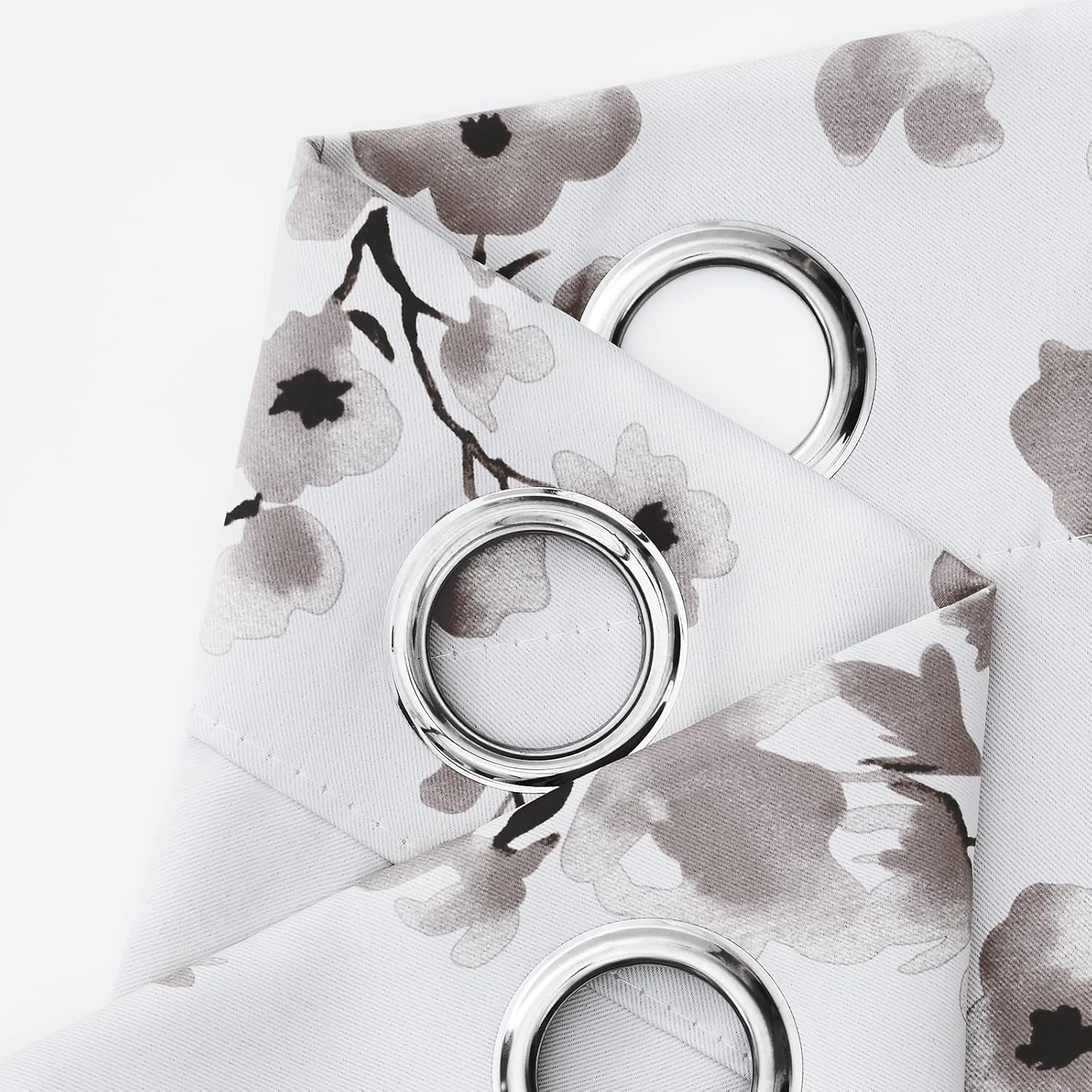 Grey Floral Curtains – Premium Velvet Printed Curtains | INTERIORFITS