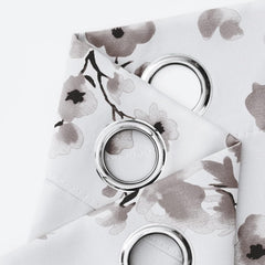 Grey Floral Curtains – Premium Velvet Printed Curtains | INTERIORFITS