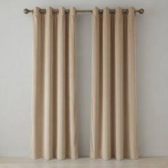 Plain Velvet Curtains – Beige, Purple, Yellow & Brown Elegant Collection