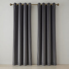Plain Velvet Curtains – Red, Sky Blue, Gray & White Elegant Solid Color Collection