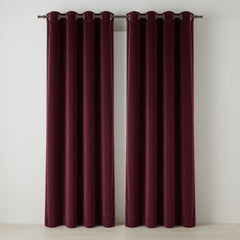 Plain Velvet Curtains – Maroon, Olive, Blue & Orange Elegant Solid Color Collection
