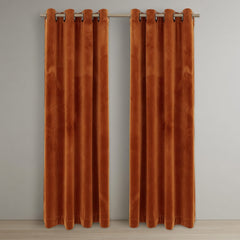 Plain Velvet Curtains – Maroon, Olive, Blue & Orange Elegant Solid Color Collection