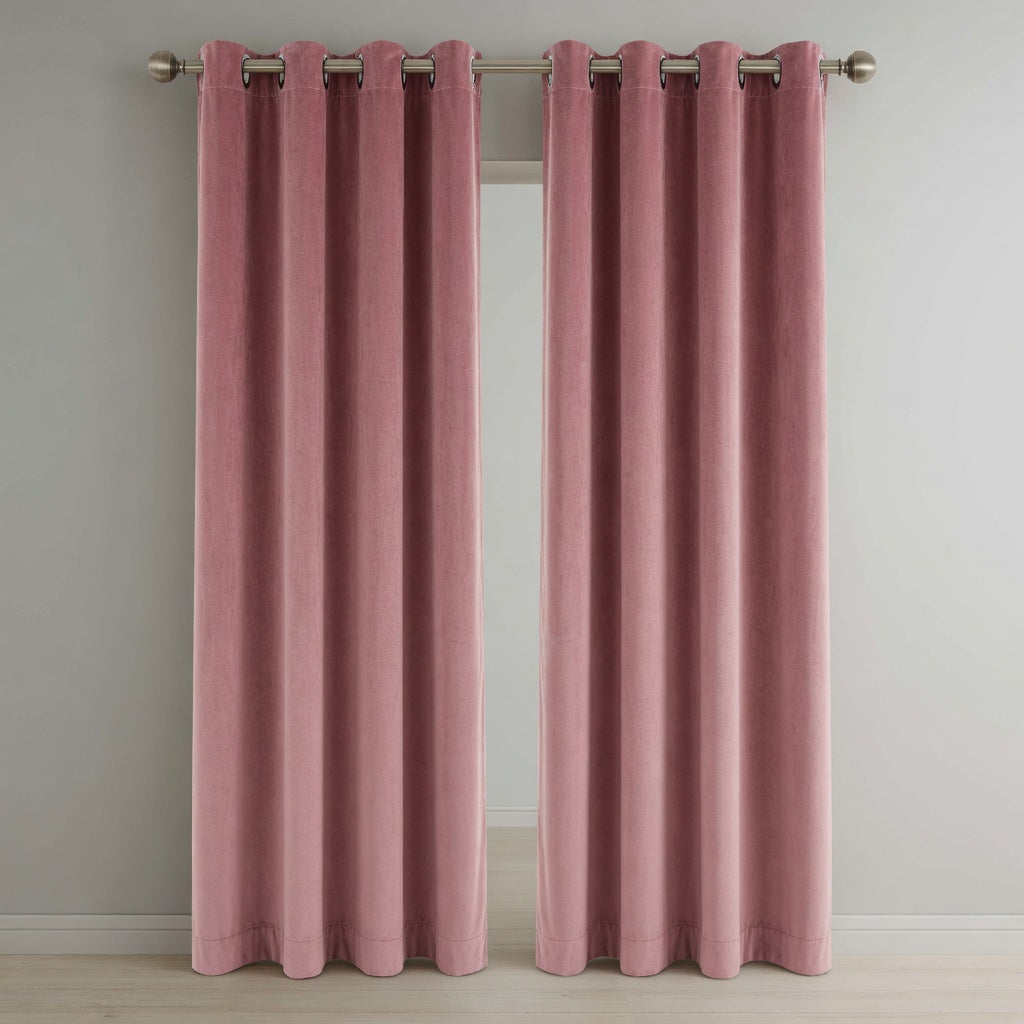 Plain Velvet Curtains – Black, Golden, Green & Pink Elegant Solid Color Collection