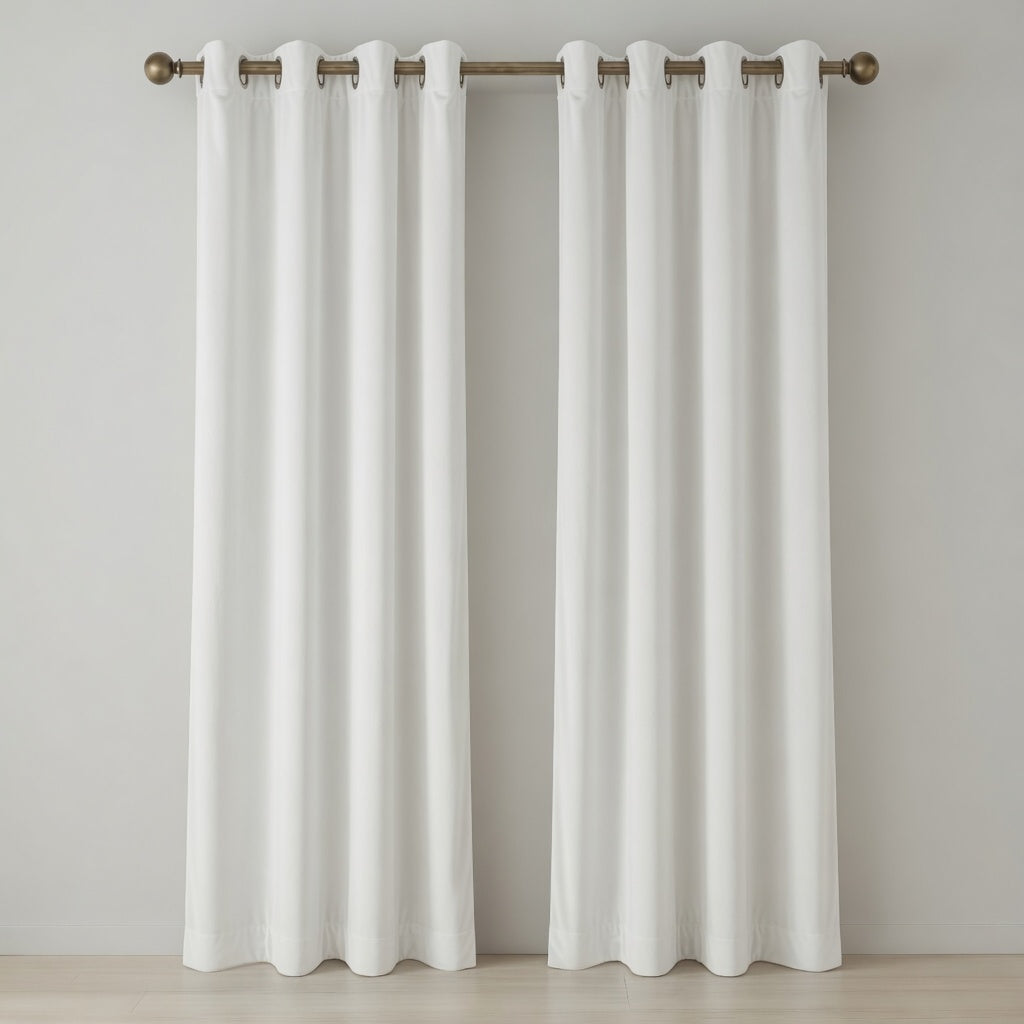 Plain Velvet Curtains – Red, Sky Blue, Gray & White Elegant Solid Color Collection