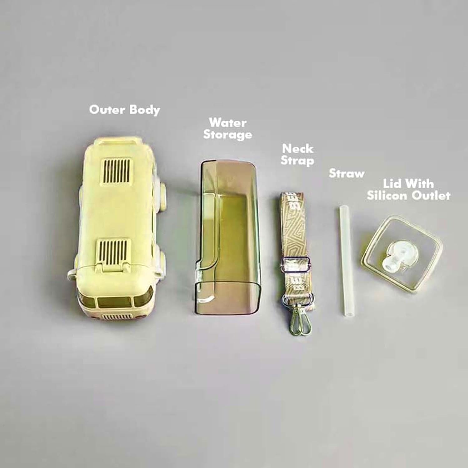 Kids Car Shape Water Bottle 500ml – Leak Proof Straw Bottle with Strap | Cute Cartoon Drinking Bottle for Boys & Girls