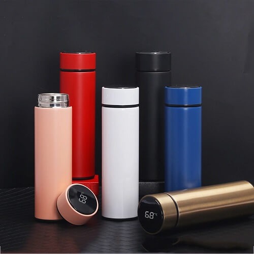 Smart LED Temperature Water Bottle 500ml – Stainless Steel Vacuum Insulated Thermos | Hot & Cold Digital Display Flask