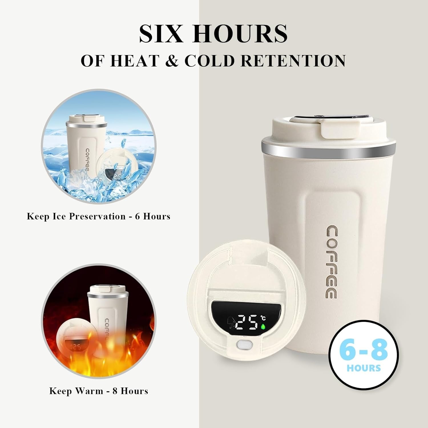 510ml Heat Preservation Coffee Mug – Insulated Stainless Steel Travel Mug with Lid | INTERIORFITS