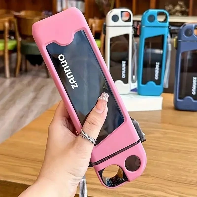 750ml Imported Water Bottle – Reusable Leakproof Bottle in Pink, Blue, Navy Blue & White | INTERIORFITS